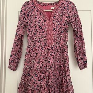 Roller Rabbit Pink Floral Braided-Trim Mini Dress XS
